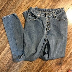 Mom jeans with buttons